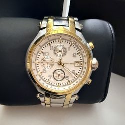 Michael Kors MK5064 Chronograph Watch – Two-Tone Gold & Silver – Gently Used