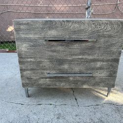 CB2 Link Acadia Wash Wood Bedside Table Nightstand Cabinet Dresser 