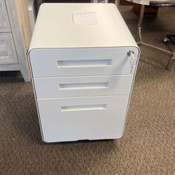 3 Drawer File Cabinet with Lock, Metal Filing Cabinets for Home Office, Small Rolling File Cabinet