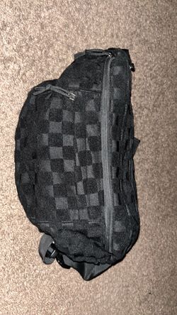 Black Checkered Sling Bag / Fanny Pack