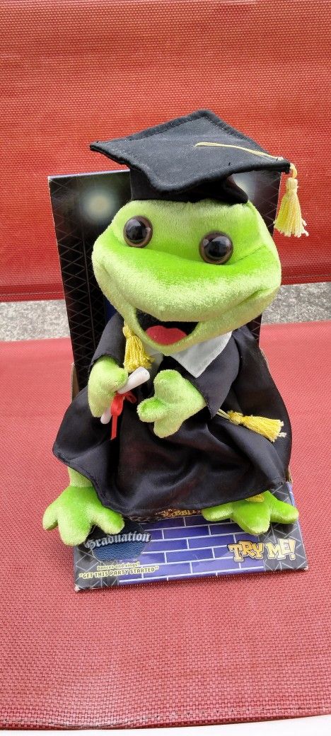 Graduation Frog Plush Toy