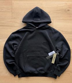 Essentials Black Men's Hoodie with Front Pocket