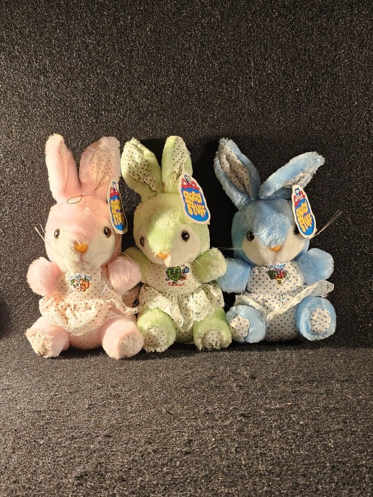 Vintage 1991 SOS Good Stuff Soft Plush Bunnies New With Tags.