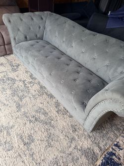 Kari Velvet Sofa — Gray Modern and Elegant