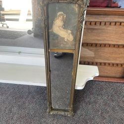 Antique Lady Gold Mirror 5 By 17