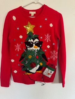 Forever 21 Light-Up Penguin Ugly Christmas Sweater