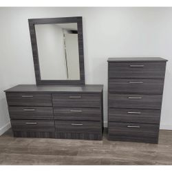 Dresser-With-Mirror-And-Chest ***** Comoda-Con-Espejo-Gavetero 