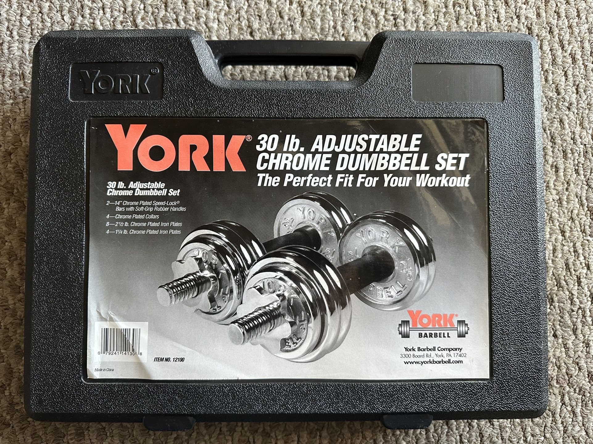 York 30lbs Adjustable Dumbbell