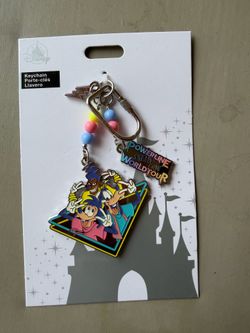 Disney Parks Goofy Movie Max & Goofy Powerline Stand Out World Tour Keychain New