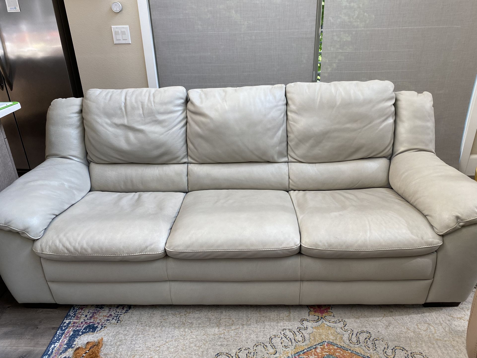 Natuzzi leather 3-seat sofa