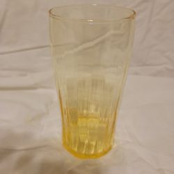 Federal Glass Company Patrician "Spoke" Golden Glo Drinking Glass Tumbler Depression Glass Thumbnail