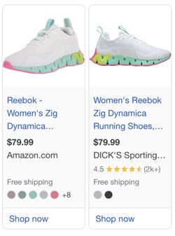 Women’s Reebok Zig Dynamica Running Shoe - Size 8