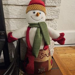 Weighted Plush Snowman Christmas Holiday Home Decor