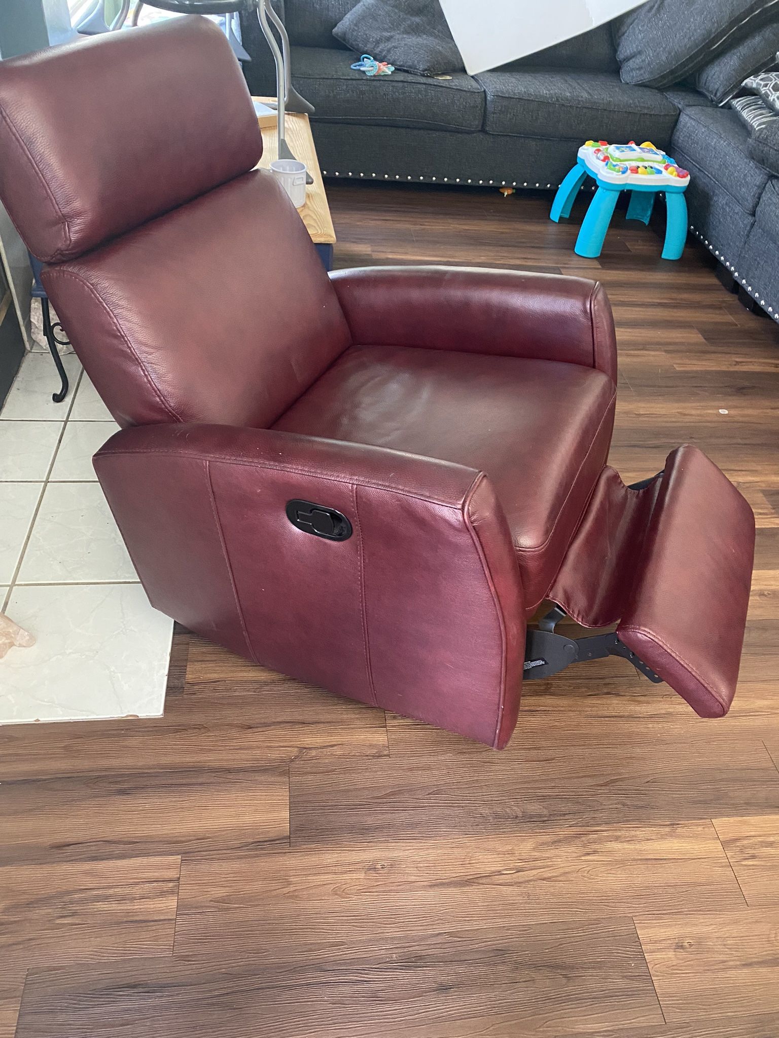FREE Used Rocking Chair Burgundy Red Recliner Foot Rest