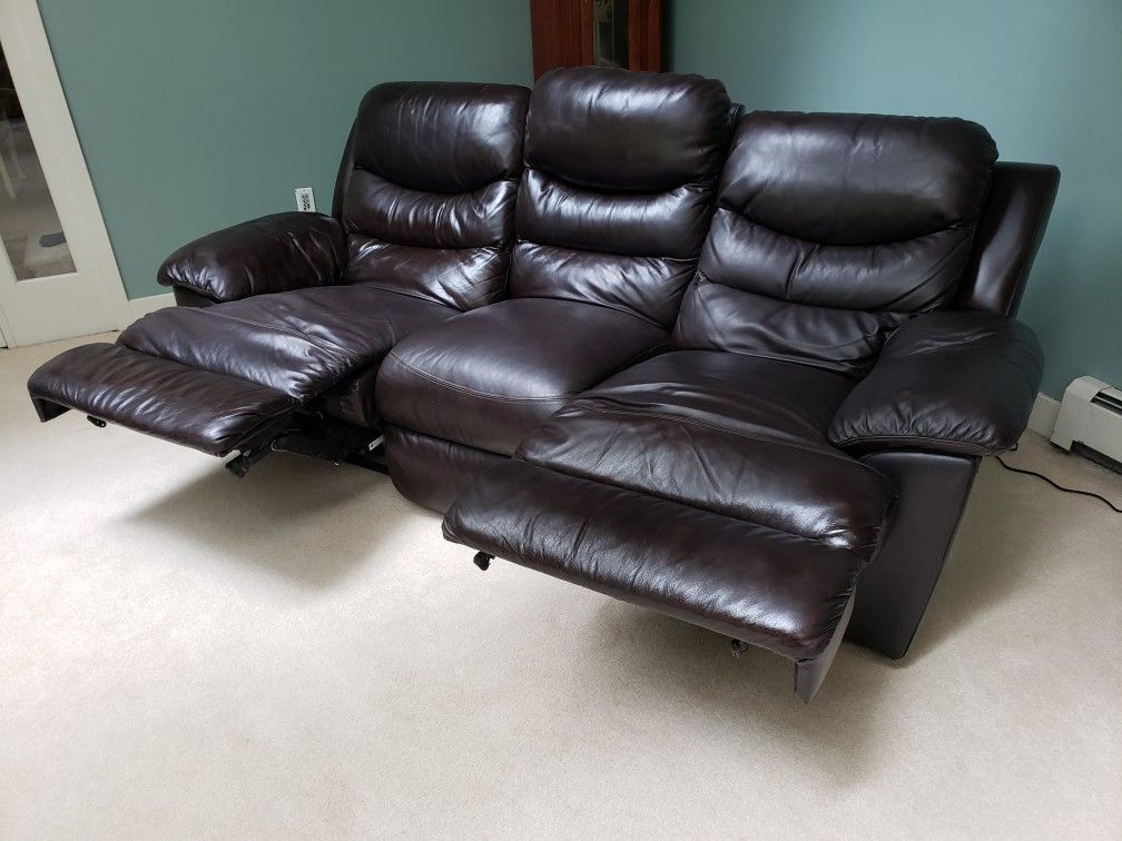 Leather Power Reclining Sofa Set $750 OBO