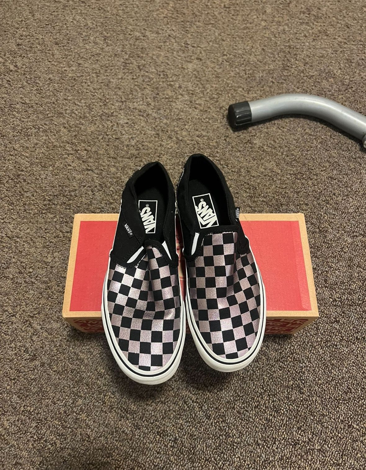 Women’s Vans Checkered Slip On Shoes (size 7)