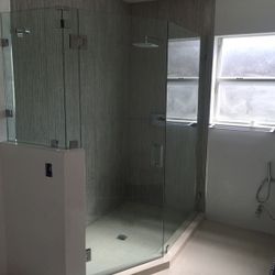 Mirror for vanity Frameless Shower Door Glass Partition window glass repair