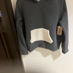 Brand New Bearpaw Women’s Gray Sherpa Lined Hoodie Size XL