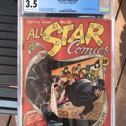 All Star Comics #20 (1944) CGC 3.5 — Joe Gallagher Movie Cover; Dr. Fate