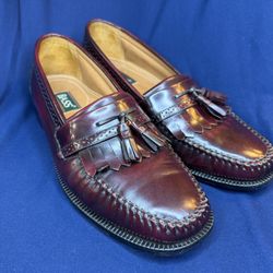 G.H. Bass Nelson Mens 11D Burgundy Tassel Loafers Leather Classic