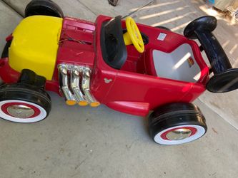 Mickey Mouse roadster ride on electric car rechargeable