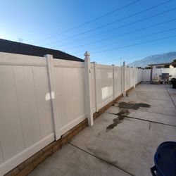 White Vinyl Fence 