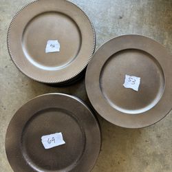 Brown / Bronze Charger Plates 
