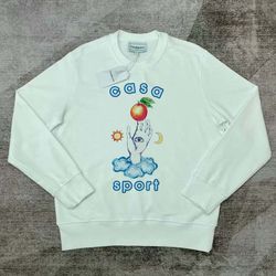 Casablanca Casa Talisman Long Sleeve Sweatshirt White 
