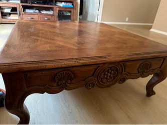 Vintage French Provincial Solid Wood Coffee Table