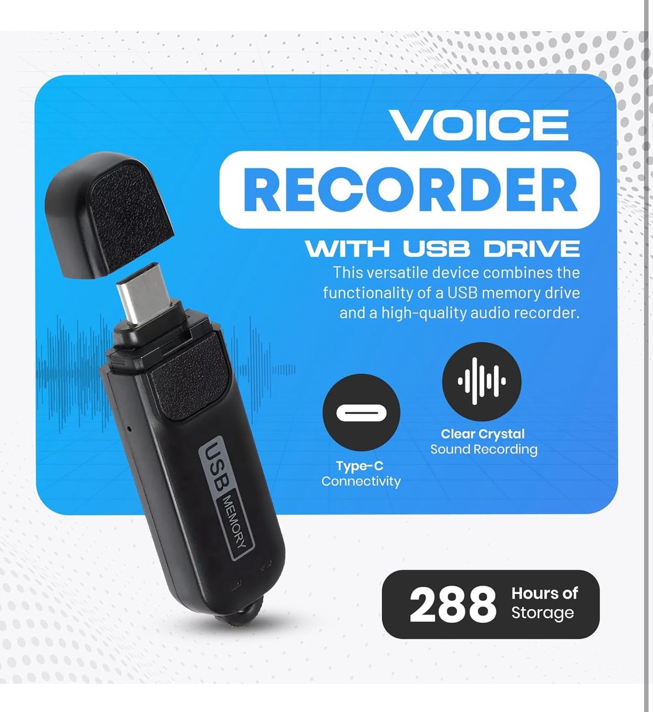 Brand New | USB Flash Drive Voice Recorder – Portable 8GB Storage