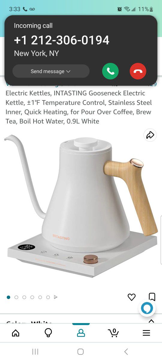 RiteTemp Gooseneck Kettle with Thermometer, Escali