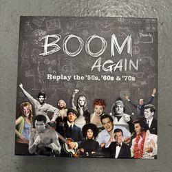 BOOM AGAIN Board Game Trivia Game About The '50s, '60s and '70s (Good condition) PICK UP IN CORNELIUS