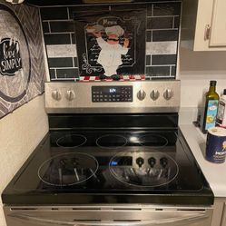 Air Frying Glass Top Electric Stove