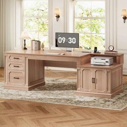 Sedeta 70.9 inch farmhouse executive desk