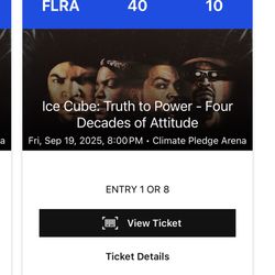 2 Ice Cube Ticket On The Floor Row 40