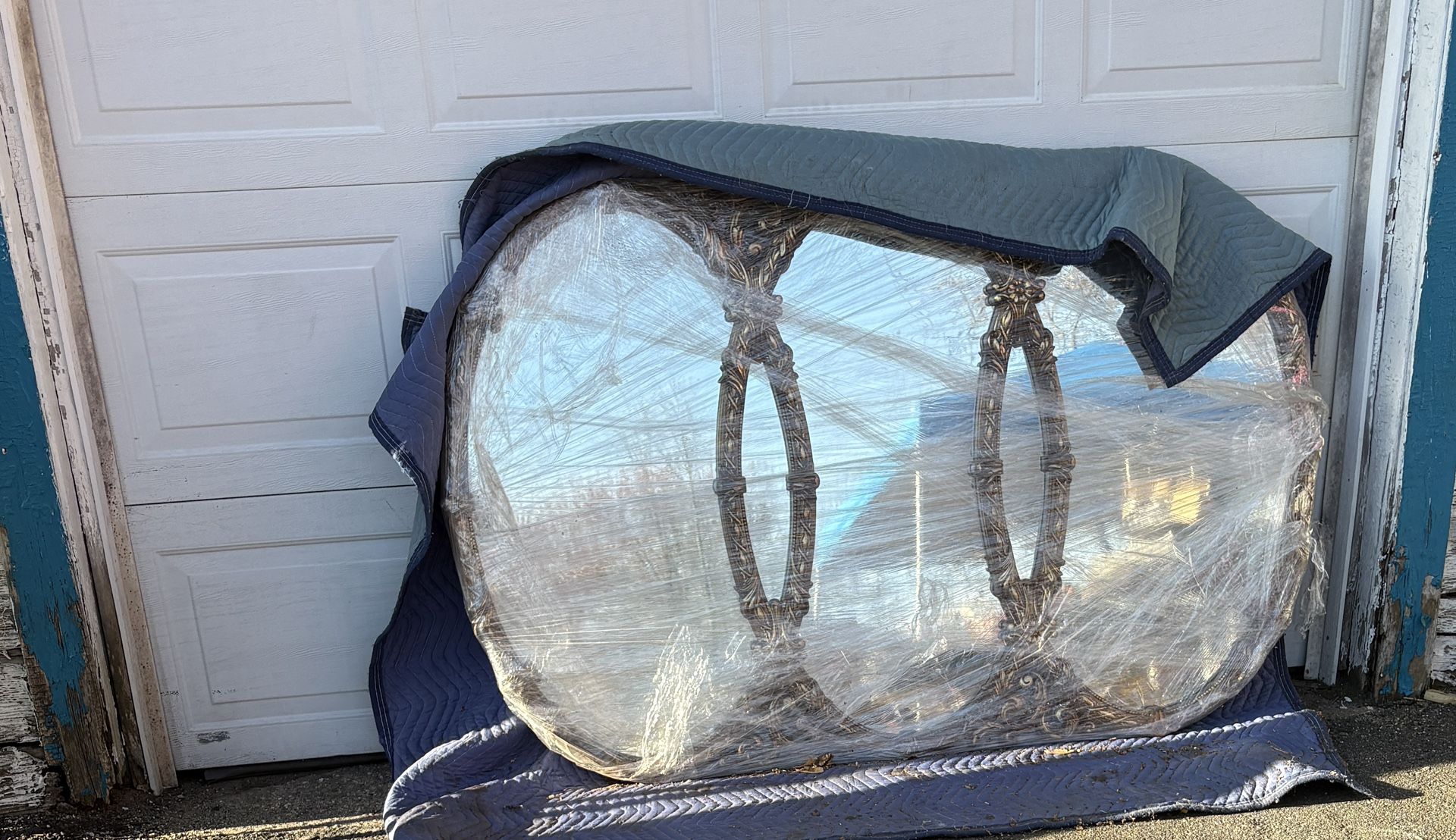 Vintage Hollywood Regency Triple Mirror