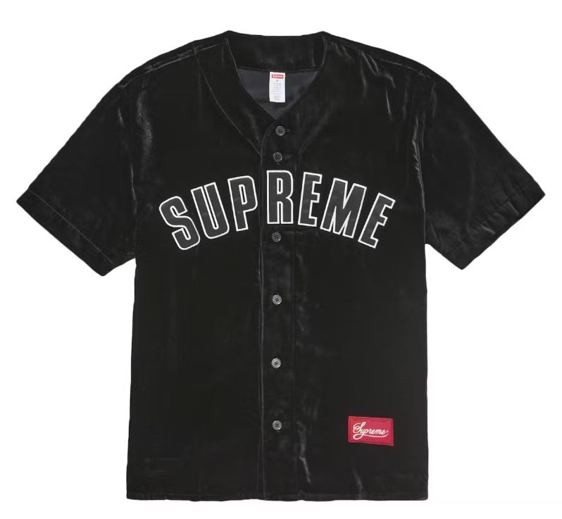 Supreme Velvet Baseball Jersey
