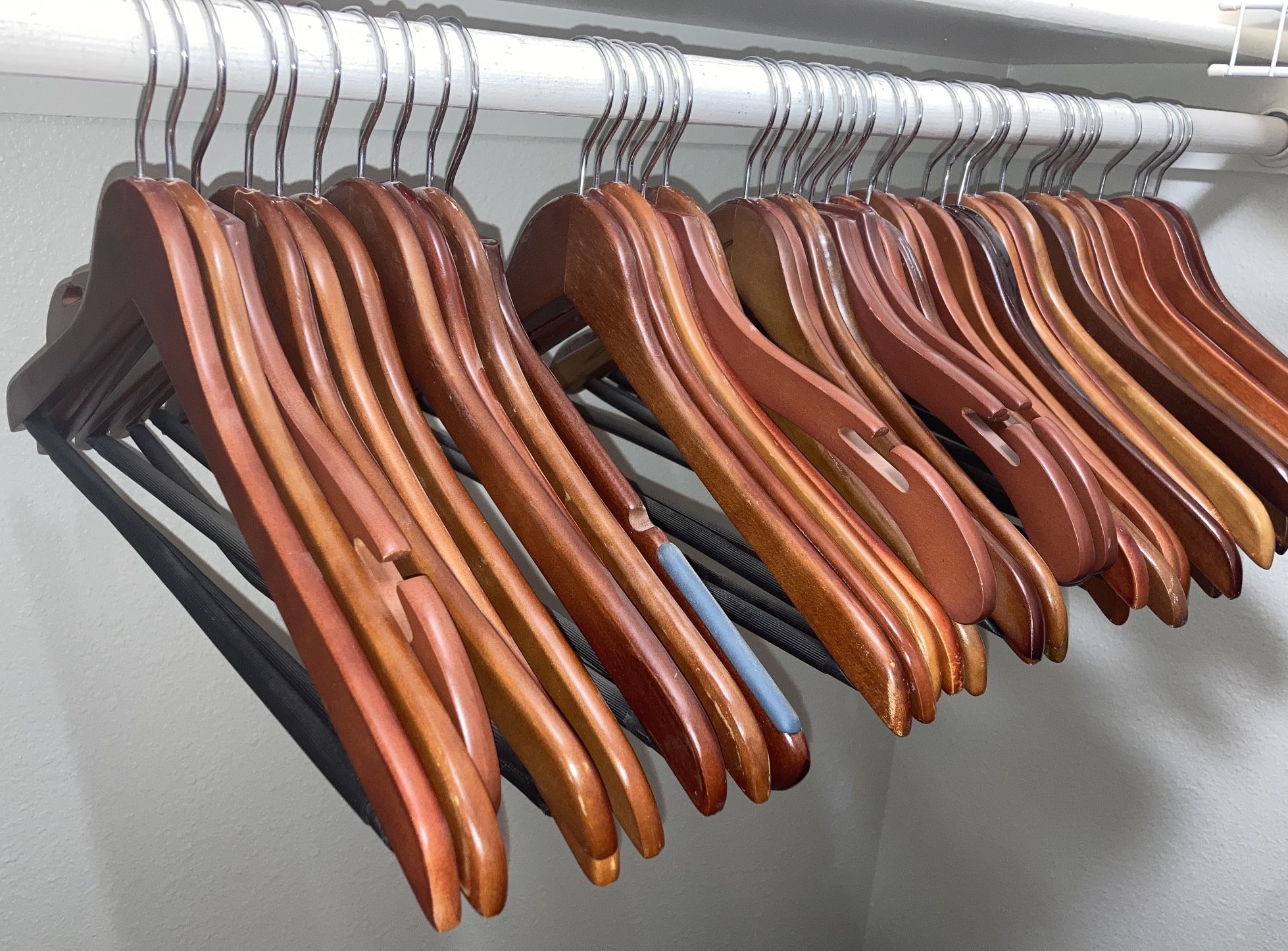 Pick 12 For $10 Cherry Wood Clothes Hangers Coat Closet 