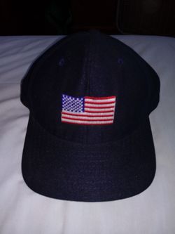 NWT USA MILITARY PATRIOTIC BLUE AMERICAN FLAG HAT