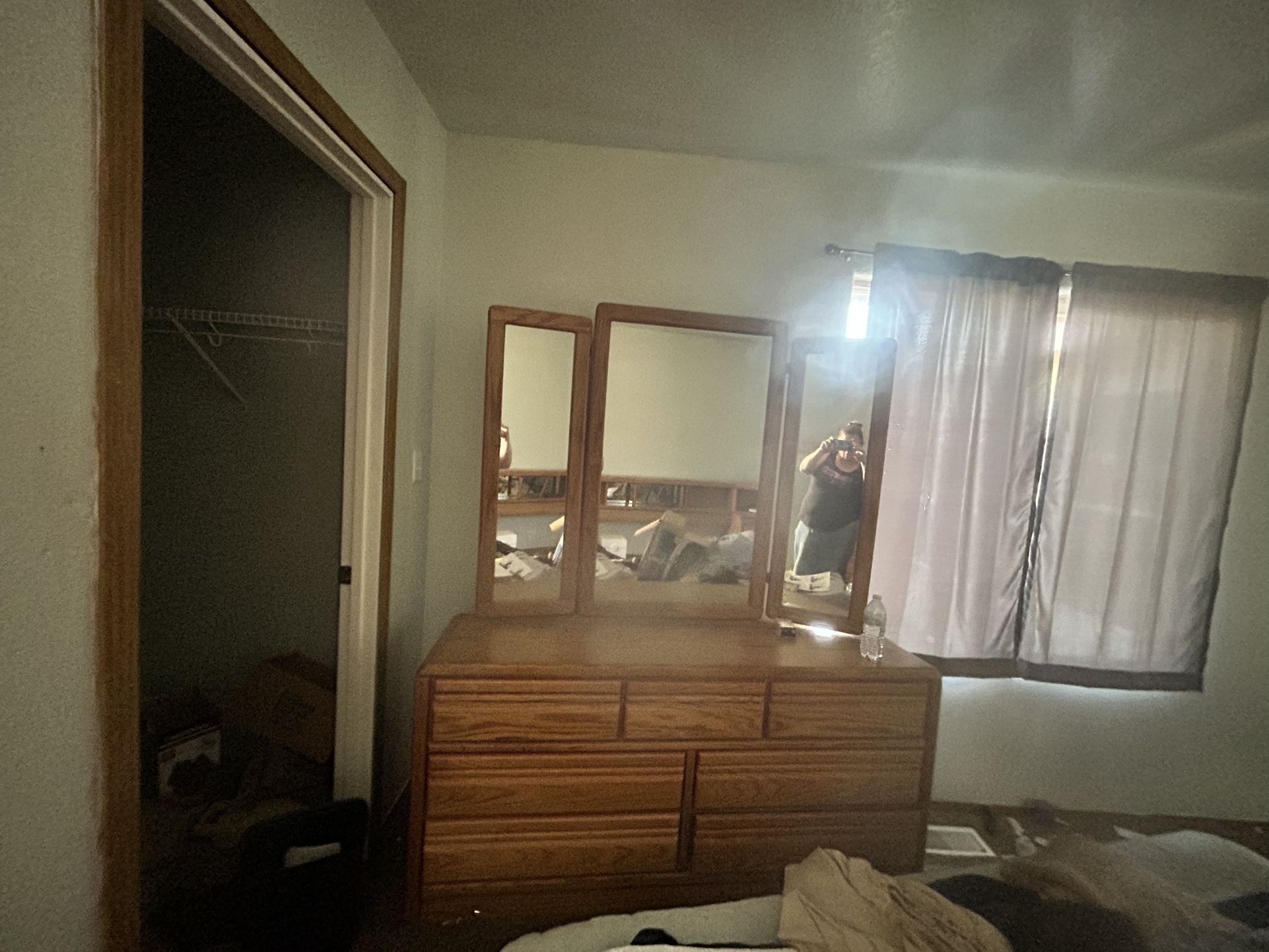 King Headboard And Dresser Set