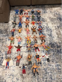 WWF rubber action figures old school