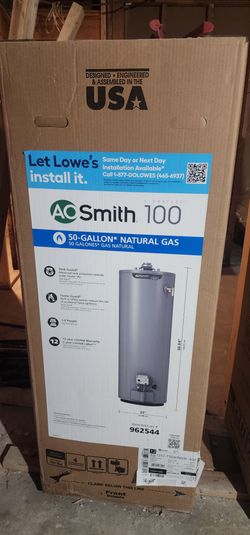 AOS Smith gas hot water heater 50 Gallon 12 years warranty