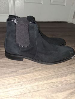 Black Suede Chelsea Boots men sz 11