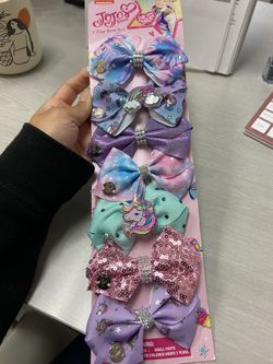 Jojo Siwa - Bow Gift Set - Hair Bows - Hairclip - 7 Pcs assorted hair bows set