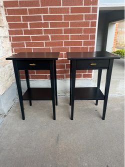 Black nightstands set