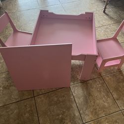 Pink Toddler/young Child Craft & Activity Table With Storage 