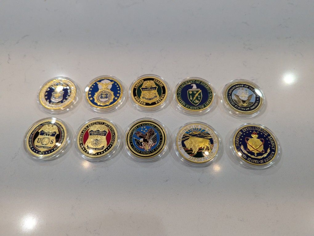 Multiple Challenge Coins For Sale