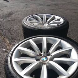 19x9.5 Factory Staggered OEM BMW WHEELS+TIRES