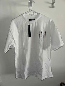 White Amiri Drip Shirt Size S,M,L,XL,2XL Available