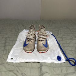 Nike Zoom Mercurial Superfly 10 Elite Size 5.5 Kids White And Blue